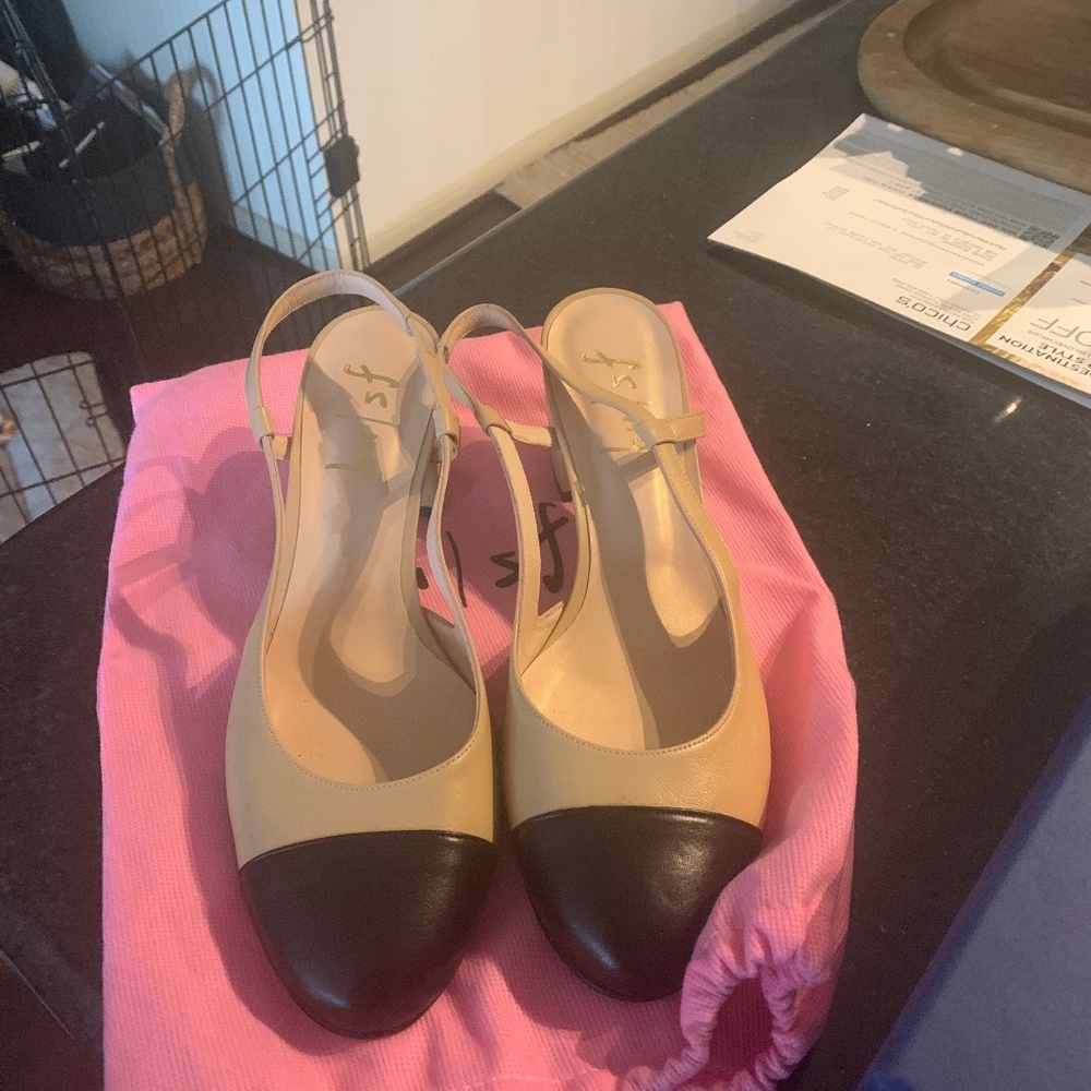 French Soles Baton Heels Size 10